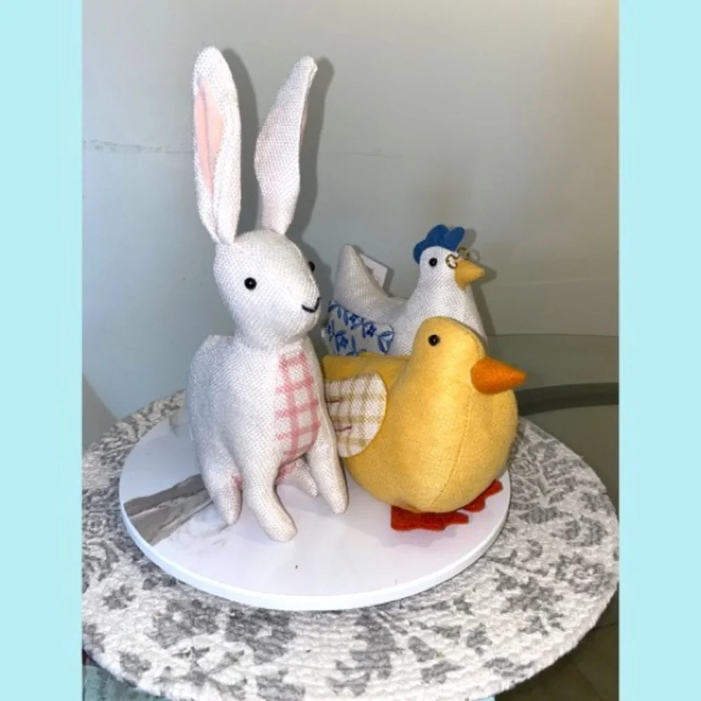 Target Bullseye Playground Stuffed Hen, Rabbit & Duck- Easter Complete Set